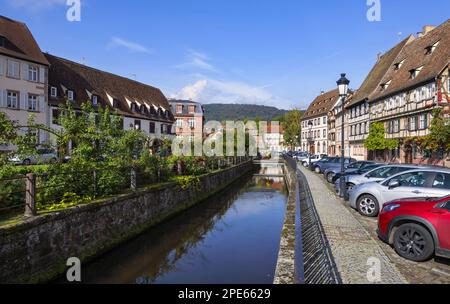 Città alsaziana di Wissembourg, Francia Foto Stock