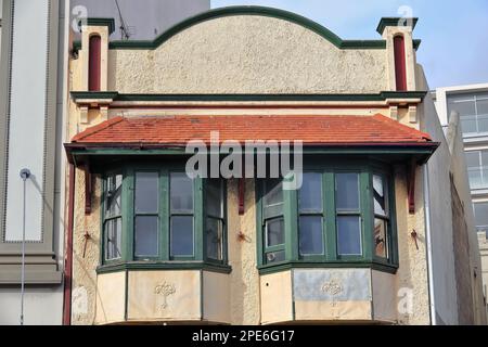 542 Federation Free Classico vecchio edificio a due piani sul sobborgo di East Esplanade-Manly. Sydney-Australia. Foto Stock