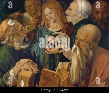 Gesù di dodici anni fra gli scribi 1506 di Albrecht Dürer Foto Stock
