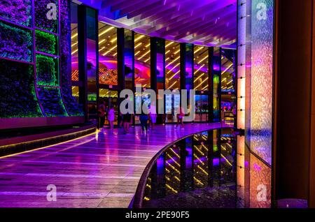 Colorata area d'ingresso del Seminole Hard Rock Hotel & Casino Hollywood Foto Stock