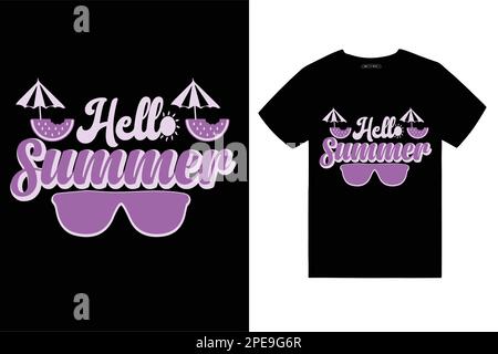 Estate t-shirt design Illustrazione Vettoriale