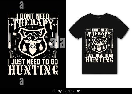 Design della t-shirt da caccia Illustrazione Vettoriale