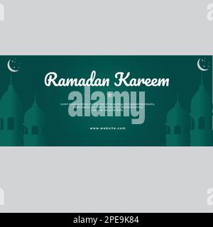 Modello banner Ramadan kareem Illustrazione Vettoriale