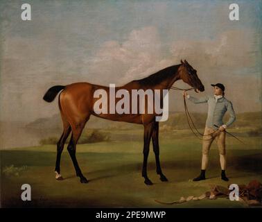 Molly Long-Legs con il suo Jockey tra il 1761 e il 1762 di George Stubbs Foto Stock