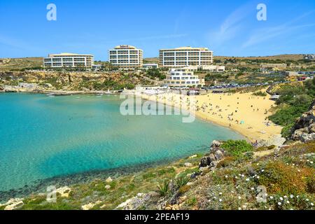 Madisson Blu Resort & Spa Hotel, Golden Bay (il-Mixquqa), Northern District, Malta Majjistral Region, Repubblica di Malta Foto Stock