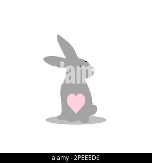 Icona di coniglio, simbolo di animale coniglietto di pasqua. Simbolo di stile lineare per concetto mobile e web design. Illustrazione del logo del simbolo del coniglio. grafica vettoriale Illustrazione Vettoriale