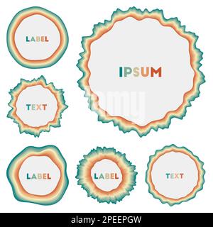 Collezione di banner rotondi. Sfondi circolari sorprendenti. Illustrazione vettoriale accurata. Illustrazione Vettoriale