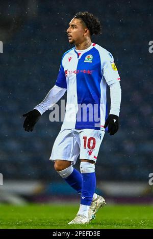 Blackburn, Regno Unito. 15th Mar, 2023. Tyrhys Dolan #10 di Blackburn Rovers durante la partita del Campionato Sky Bet Blackburn Rovers vs Reading a Ewood Park, Blackburn, Regno Unito, 15th Marzo 2023 (Foto di ben Roberts/News Images) a Blackburn, Regno Unito, il 3/15/2023. (Foto di ben Roberts/News Images/Sipa USA) Credit: Sipa USA/Alamy Live News Foto Stock