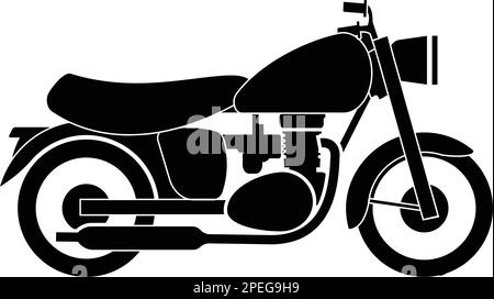 disegno grafico vektor icon moto d'epoca Illustrazione Vettoriale