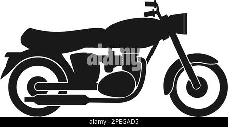 disegno grafico vektor icon moto d'epoca Illustrazione Vettoriale