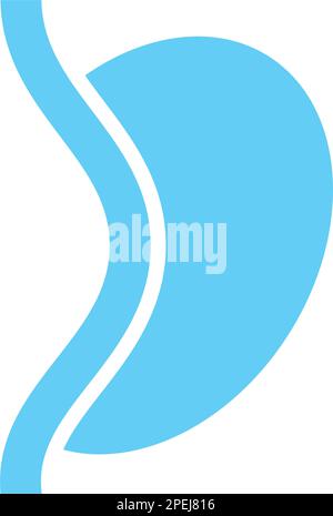 design illustrativo vektor logo stomaco Illustrazione Vettoriale