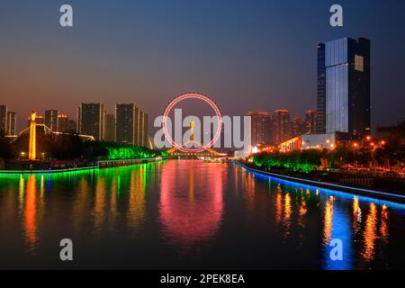 La ruota del mare a tianjin Foto Stock