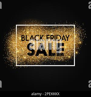 Sfondo Black Friday con design glittery Illustrazione Vettoriale