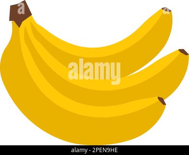 Banane. Vettore isolato su sfondo bianco Illustrazione Vettoriale