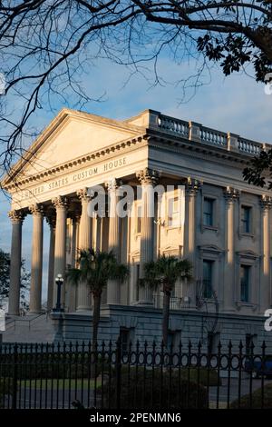 La storica Custom House degli Stati Uniti a Charleston, South Carolina, Stati Uniti Foto Stock