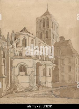 Chiesa abbaziale a Fecamp, Normandia circa 1818 di John Sell Cotman Foto Stock