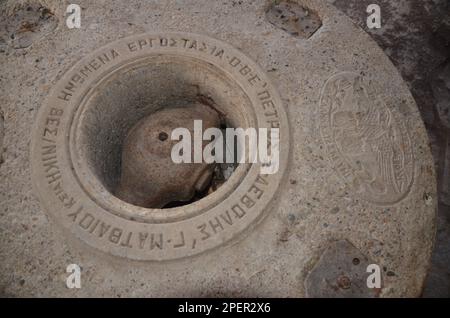 Grecia, Tessaglia, Larisa, Elassona Domeniko Village Vryzosti area vecchi mulini ad acqua e attrezzature Foto Stock