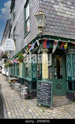 The Dolphin Inn - Public House - Market Street, Dartmouth, Devon, Inghilterra, Regno Unito Foto Stock