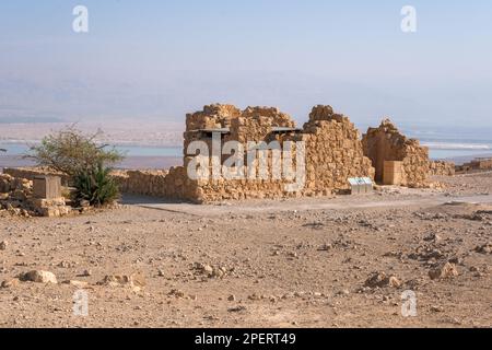 Masada National Park nella regione del Mar Morto di Israele. Foto Stock