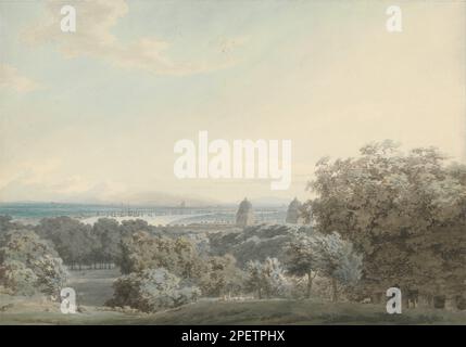 Londra da Greenwich Hill circa 1791 di John Robert Cozens Foto Stock