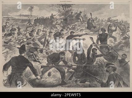 The War for the Union, 1862 - A Bayonet Charge, pubblicato nel 1862 da Winslow Homer Foto Stock