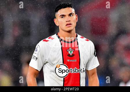 Carlos Alverez di Southampton - Southampton v Brentford, Premier League, St Mary's Stadium, Southampton, Regno Unito - 15th marzo 2023 solo per uso editoriale - si applicano le restrizioni DataCo Foto Stock