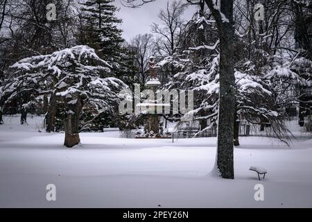 Royal Canadian Dragoons, Boer War Sculpture in Halifax Public Gardens National Historic Site of Canada Foto Stock