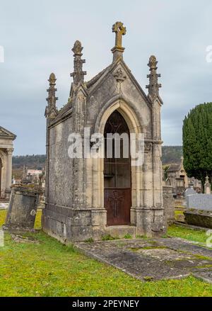 Impressioni al cimitero di Verdun, una grande città nel dipartimento della Mosa a Grand Est, nel nord-est della Francia. E 'ben noto per dare il suo nome a. Foto Stock