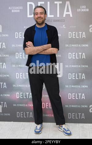 Roma, Italia. 16th Mar, 2023. Michele Vannucci partecipa alla foto del film 'Delta' all'NH Hotel Collection Rome Centro. Credit: SOPA Images Limited/Alamy Live News Foto Stock