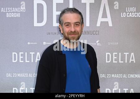 Roma, Italia. 16th Mar, 2023. Michele Vannucci partecipa alla foto del film 'Delta' all'NH Hotel Collection Rome Centro. Credit: SOPA Images Limited/Alamy Live News Foto Stock