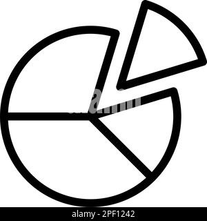 Icona con linea spessa vettore grafico a torta per uso personale e commerciale. Illustrazione Vettoriale