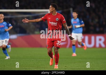 Napoli, Italia. 15 Mar, 2023. Tuta di Eintracht Francoforte durante la partita della UEFA Champions League tra SSC Napoli ed Eintracht Francoforte allo Stadio Diego Armando Maradona Napoli Italia il 15 marzo 2023. Credit: Franco Romano/Alamy Live News Foto Stock