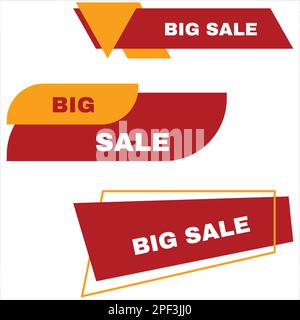 Collezione di grande vendita banner design. Banner di vendita grande. banner di vendita. progettazione di banner di vendita Illustrazione Vettoriale