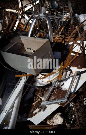 Immagine di sfondo del recycling in metallo Foto Stock