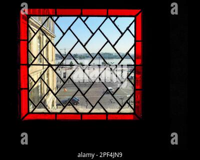 Vista da Porte Cailhau (Palazzo porta) a Bordeaux Foto Stock