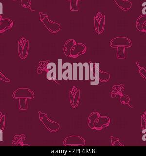 Prodotti da forno, modello beige vettoriale senza cuciture Illustrazione Vettoriale