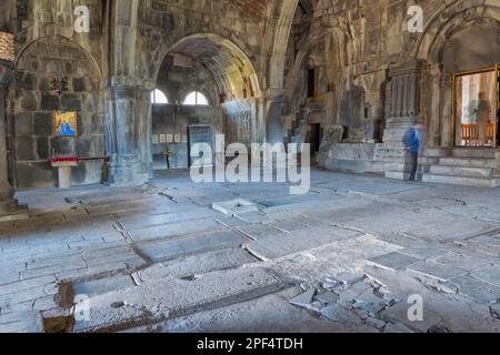 Monastero di Haghpat, 11th ° secolo, interno, Haghpat, Provincia di Lorikeet, Armenia, Caucaso, Medio Oriente, Patrimonio Mondiale dell'UNESCO Foto Stock