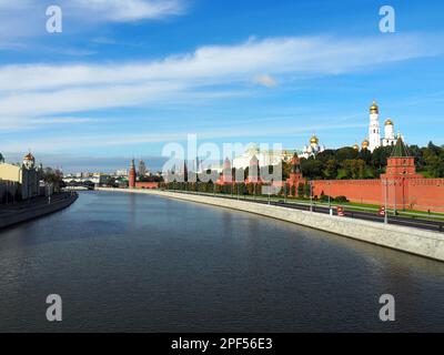 Fiume Moskva, Moskvá-reká, Mosca, Russia Foto Stock