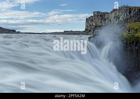 Particolare di Detifoss, canyon di Joekulsargljufur, Joekulsa a Fjoellum, Joekulsargljufur Nationalparc, Islanda del Nord, Islanda Foto Stock