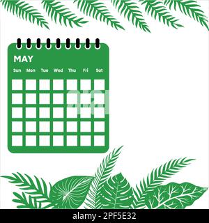 Calendario del mese di maggio Illustrazione Vettoriale