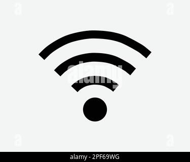 Icona del segnale WiFi connessione Internet barre della linea barra piena nero bianco silhouette segno simbolo icona vettore grafico clipart Illustrazione illustrazione pittogramma Illustrazione Vettoriale