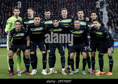 ALKMAAR - i giocatori della SS Lazio Roma prima della partita della UEFA Conference League 16 tra AZ Alkmaar e SS Lazio allo stadio AFAS il 16 marzo 2023 ad Alkmaar, Paesi Bassi. AP | Dutch Height | JEROEN PUTMANS Foto Stock