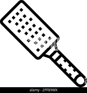 acciaio inossidabile microplanare pentole linea icona vettore illustrazione Illustrazione Vettoriale