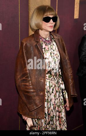 New York, Stati Uniti. 16th Mar, 2023. Anna Wintour partecipa alla serata di apertura del musical 'Parade' di Broadway al Bernard B. Jacobs Theatre di New York, NY, il 16 marzo 2023. (Foto di Efren Landaos/Sipa USA) Credit: Sipa USA/Alamy Live News Foto Stock