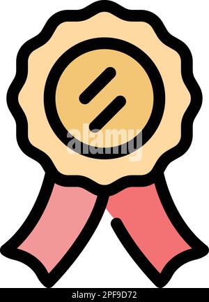 Simbolo di classificazione. Contorno emblema di classificazione icona vettoriale per il web design isolato su sfondo bianco piatto colore Illustrazione Vettoriale