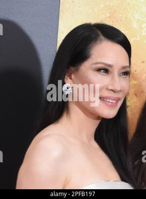 Los Angeles, California, USA 14th Marzo 2023 attrice Lucy Liu partecipa alla prima di Warner Bros. "Shazam! Fury of the Gods' al Regency Village Theatre il 14 marzo 2023 a Los Angeles, California, USA. Foto di Barry King/Alamy Stock Photo Foto Stock