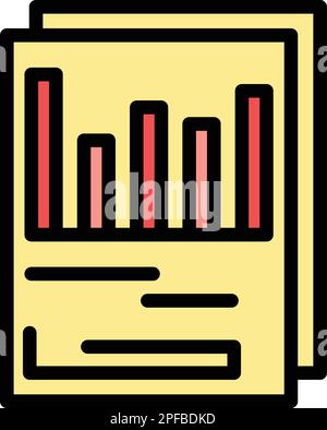 Icona del report tecnico. Contorno icona vettoriale del rapporto tecnico per il web design isolato su sfondo bianco piatto Illustrazione Vettoriale