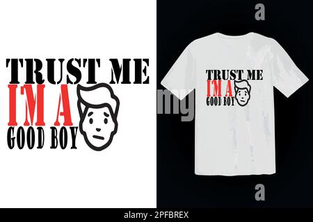 buona t shirt ragazzo modello illustrazione Illustrazione Vettoriale