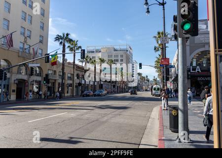 The hollywood Boulevard durante la giornata a Hollywood California USA il 5th 2023 febbraio Foto Stock