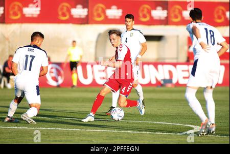 Ness Ziona, Israele. 26th maggio, 2022. Ness Ziona, Israele, 26th 2022 maggio: Azione durante la partita di calcio del Campionato UEFA U17 tra Danimarca e Serbia allo Stadio Nes Tzona di Ness Ziona, Israele. (Alain Schieber/SPP) Credit: SPP Sport Press Photo. /Alamy Live News Foto Stock